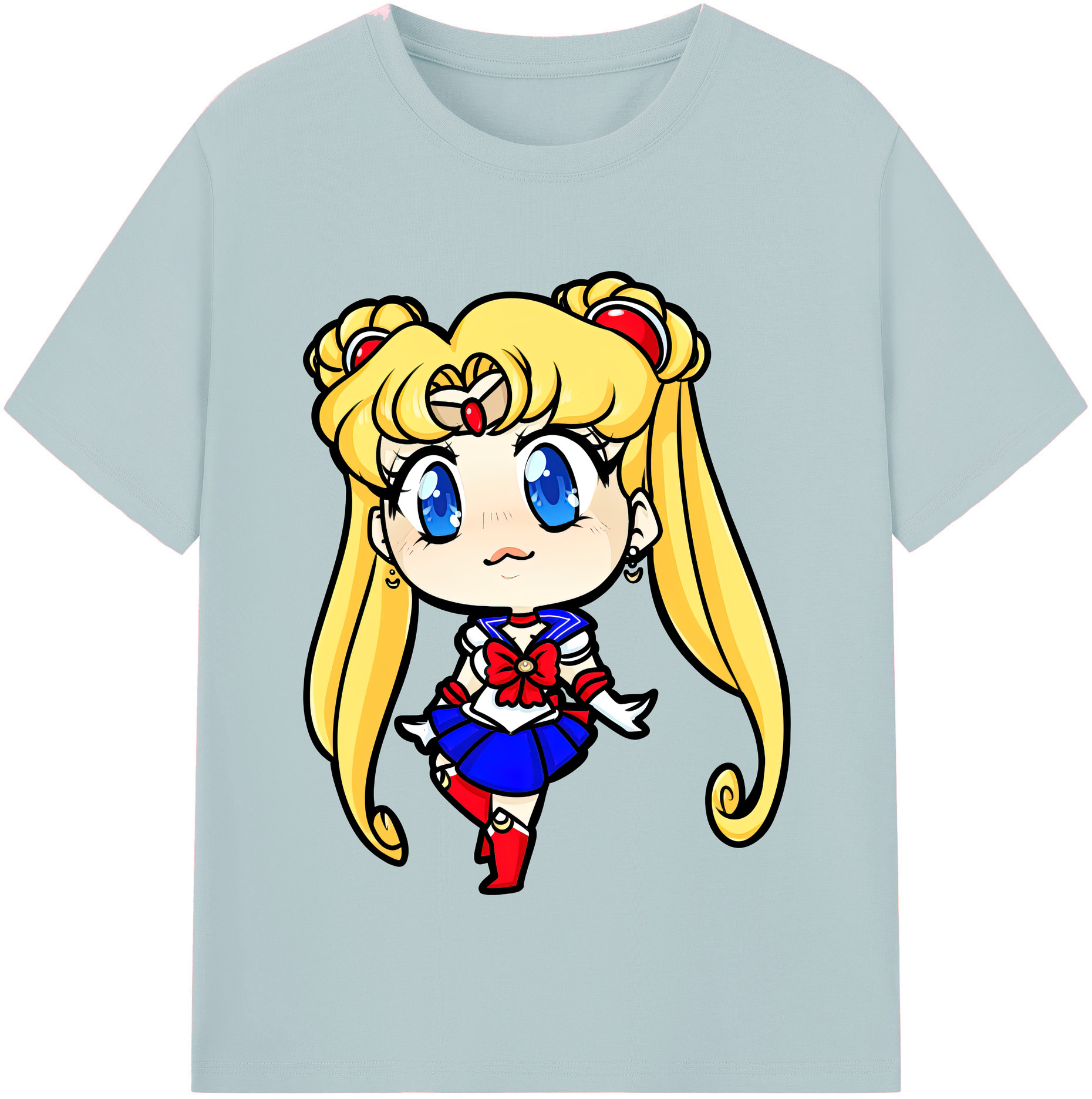 （画像用） 美少女戦士セーラームーン 月野 うさぎ つきの うさぎ Sailor Moon Tsukino Usagi 綿100％半袖Tシャツ（フロントプリント）